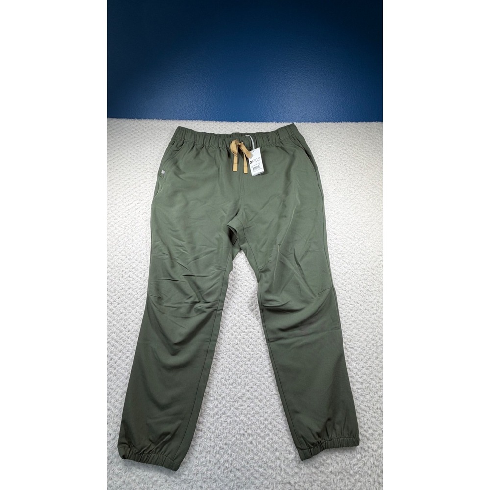 NWT FIGS Men's Naga Jogger Scrub Four-Pocket Scrunch Bottom Green Size XLS